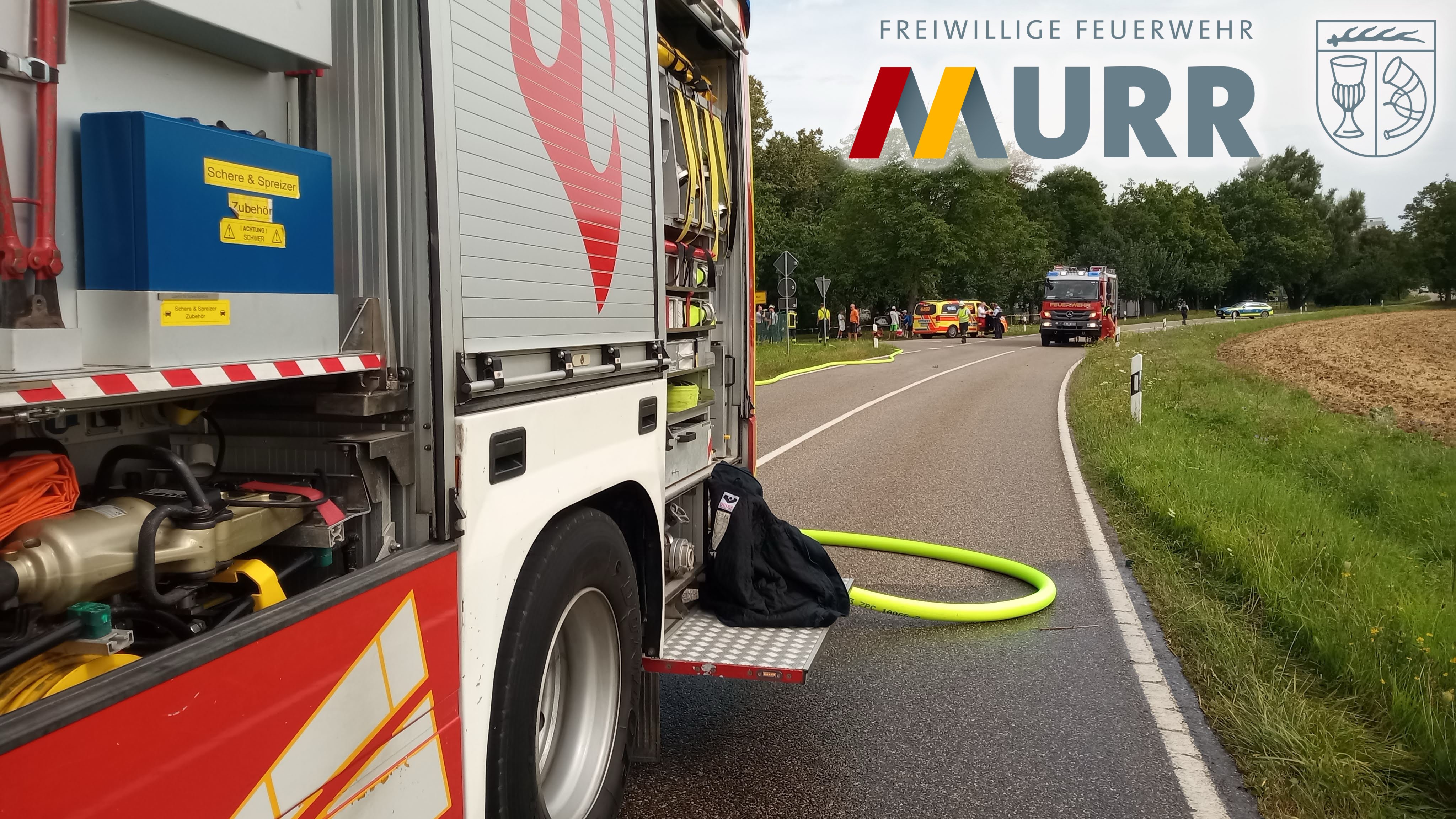 Verkehrsunfall mit Brand